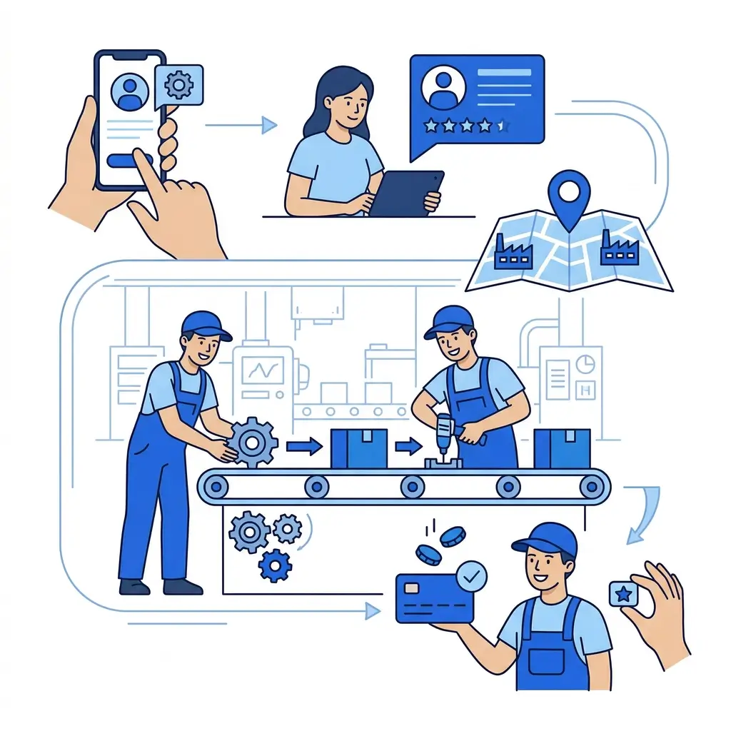 Сервис подработки на производстве