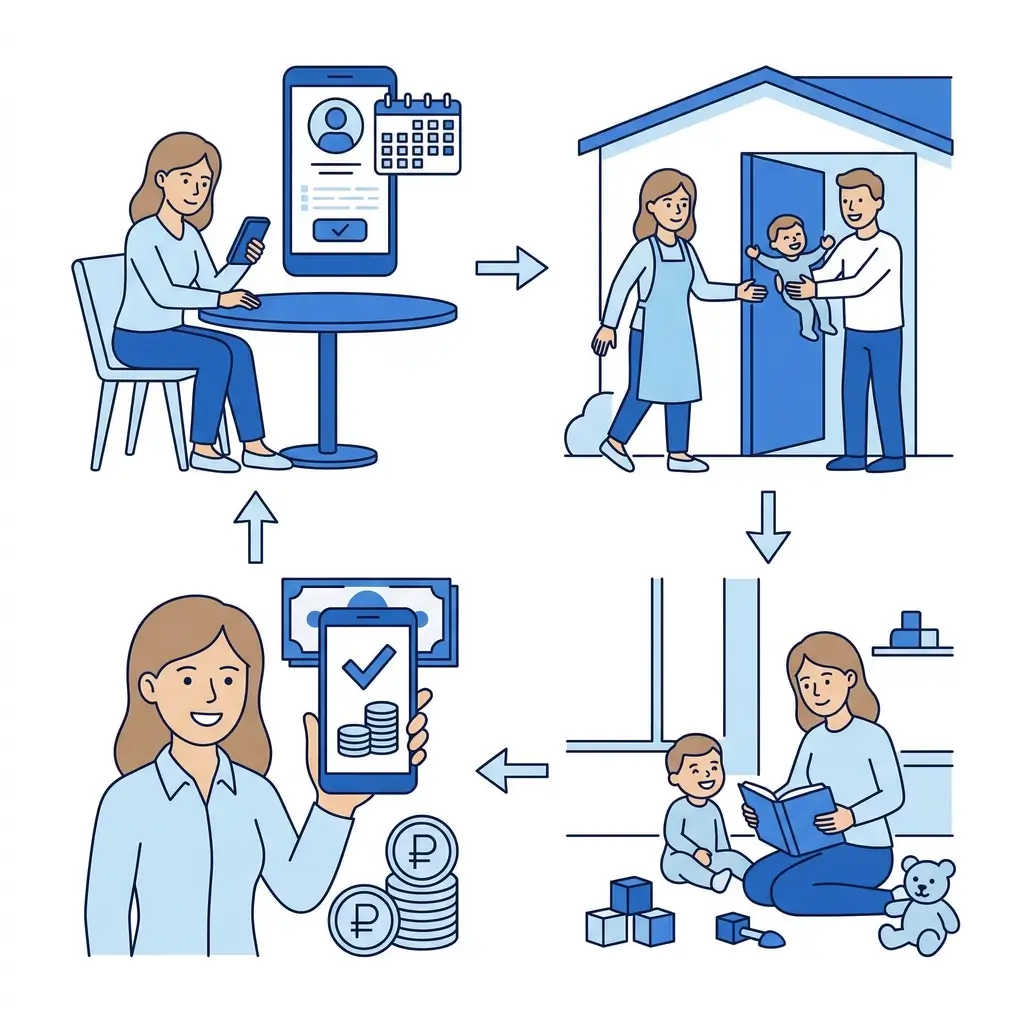 Сервис подработки няней на выходные