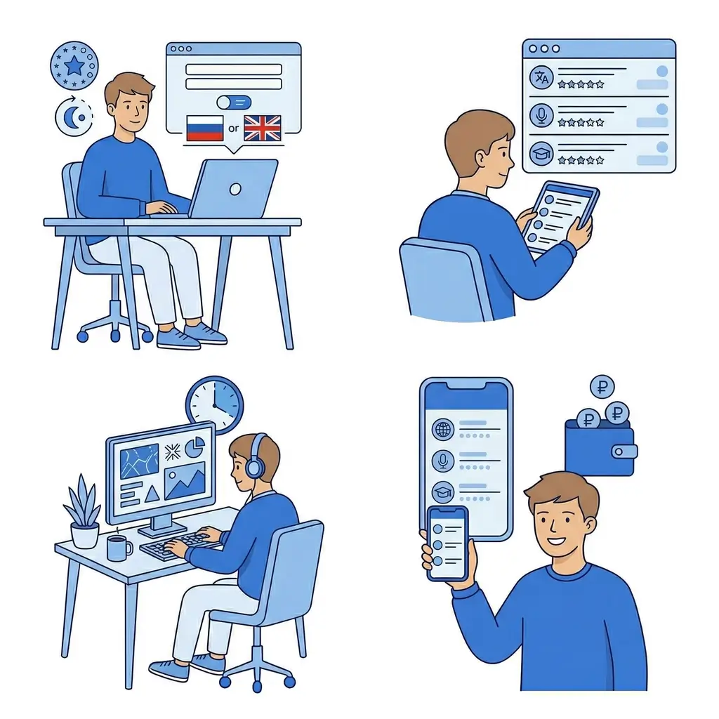 Сервис подработки со знанием английского