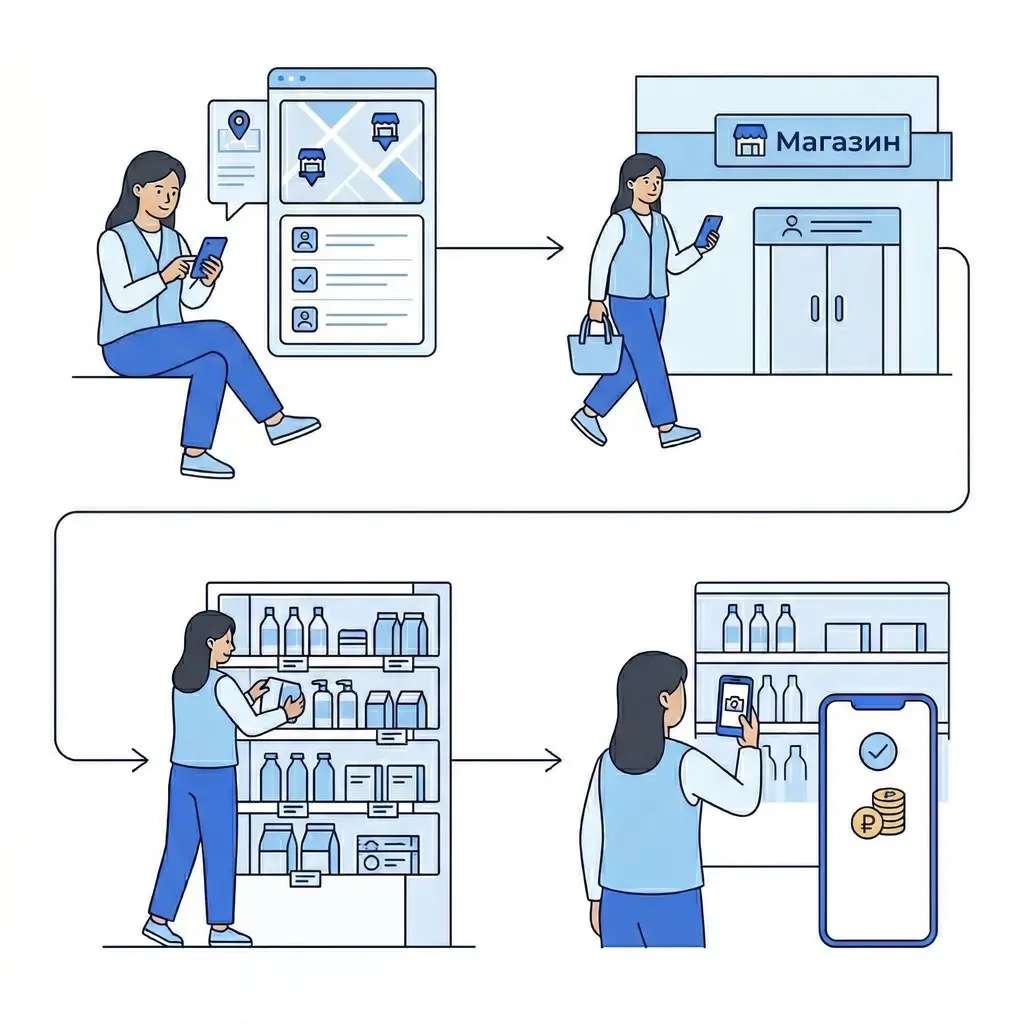 Сервис подработки в торговом зале